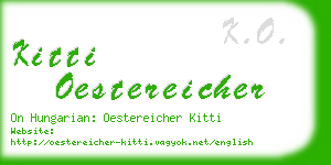 kitti oestereicher business card